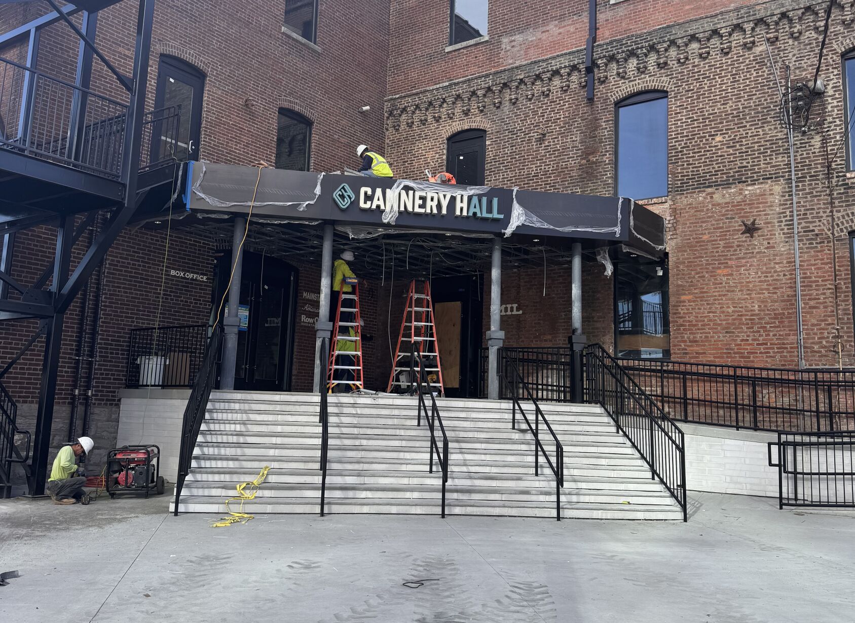 cannery hall sign install 2023